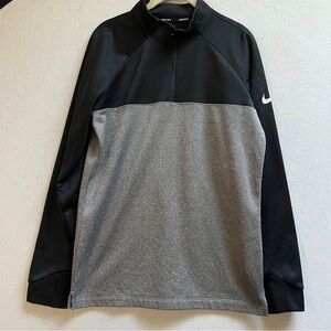 Nike 1/2 zip Golf Black and Gray Pullover Sweatshirt Sz S